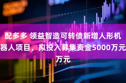 配多多 领益智造可转债新增人形机器人项目，拟投入募集资金5000万元