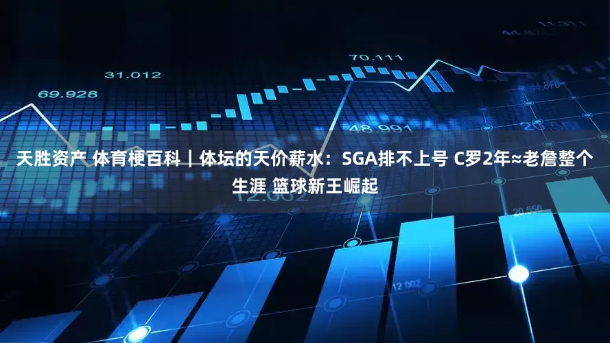 天胜资产 体育梗百科｜体坛的天价薪水：SGA排不上号 C罗2年≈老詹整个生涯 篮球新王崛起